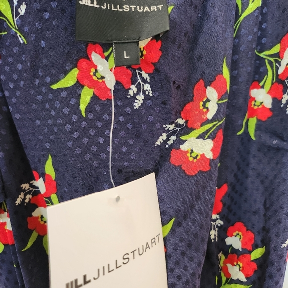 JILL Jill Stuart Floral-Jacquard Flutter-sleeve Dress - Picture 6 of 8